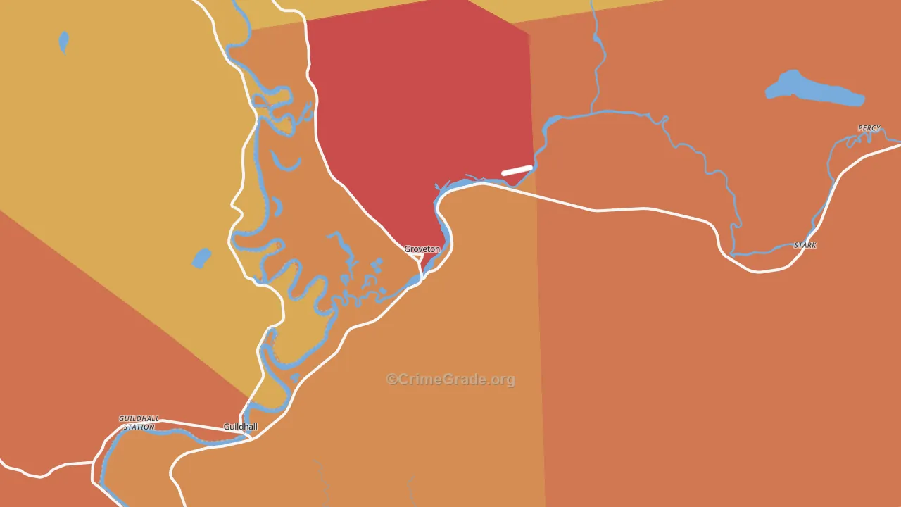 Groveton, NH Map of Assault Rates