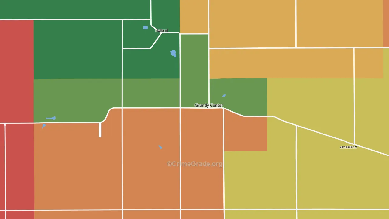 Grundy Center, IA Map of Assault Rates