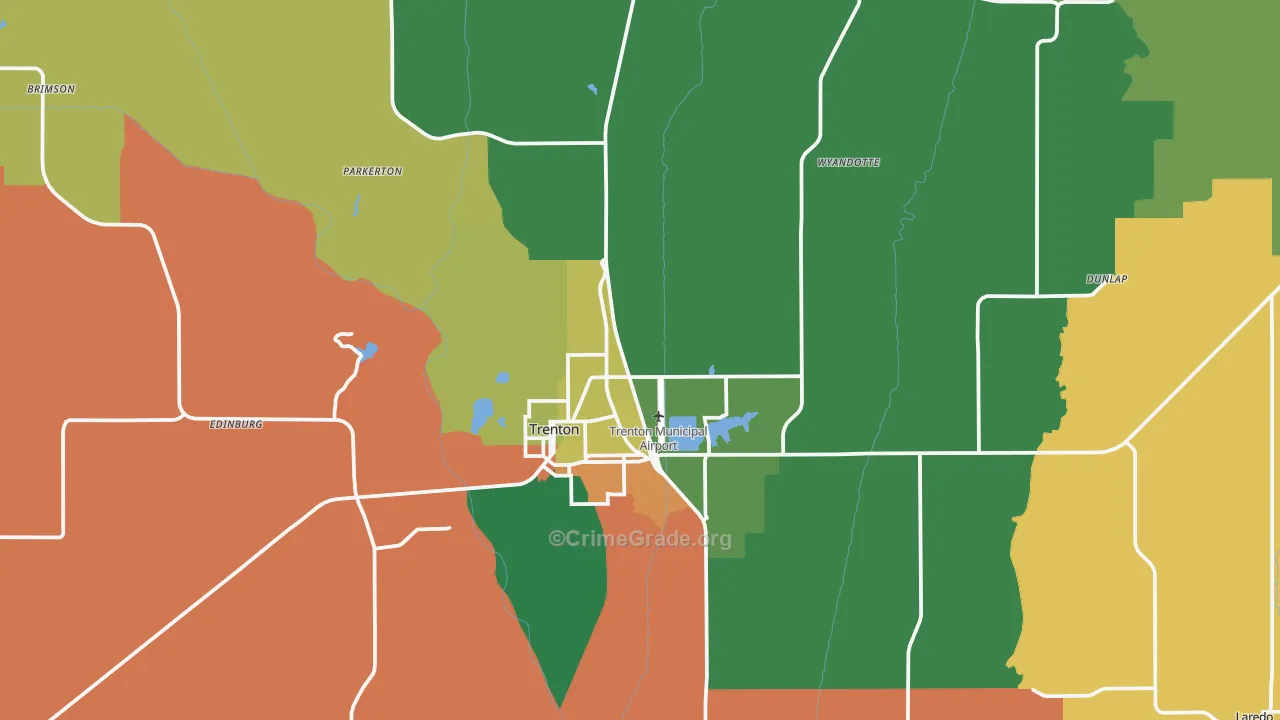 Grundy County, MO Map of Assault Rates