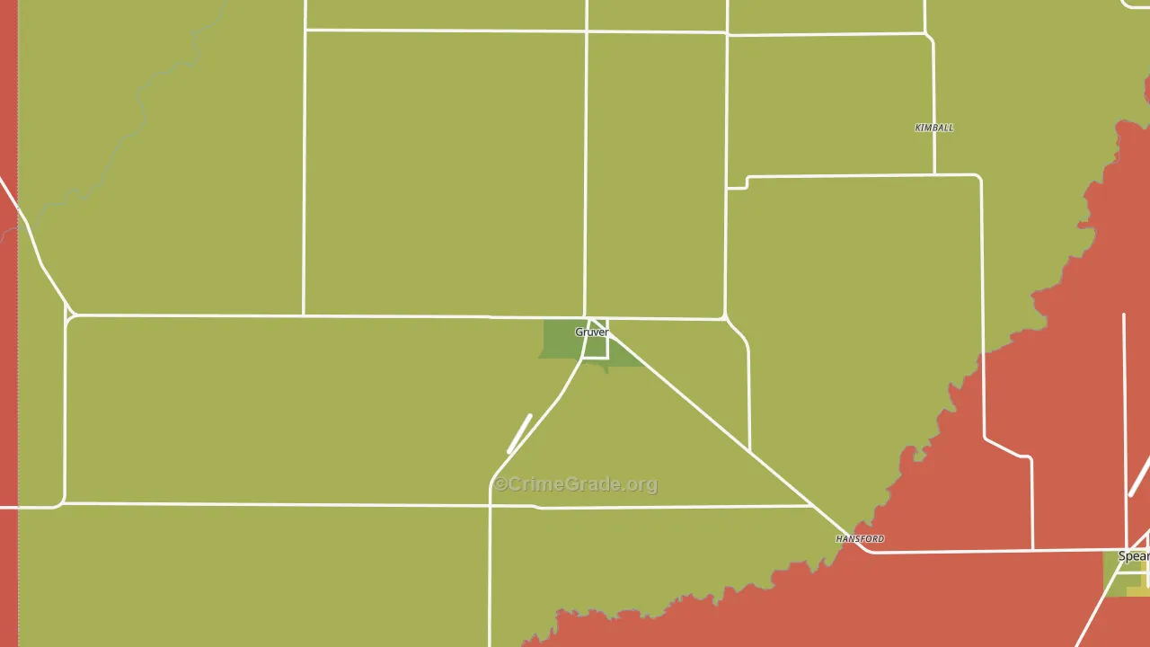 Gruver, TX Map of Assault Rates