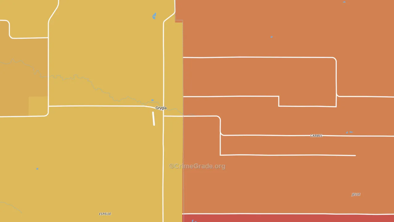 Grygla, MN Map of Assault Rates