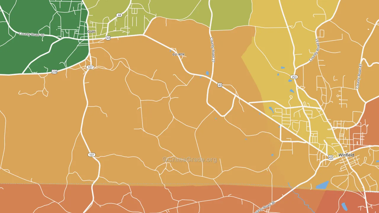 Gu-Win, AL Map of Assault Rates