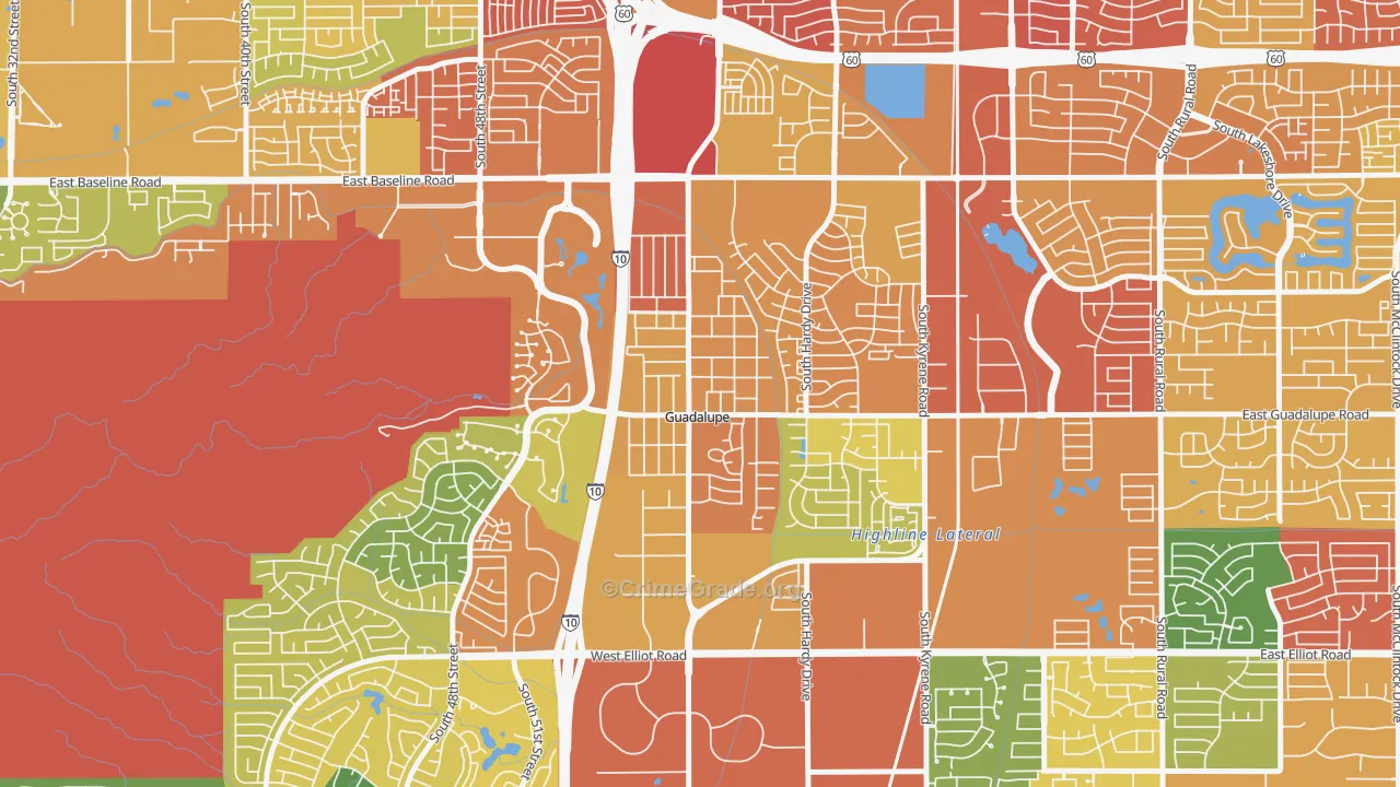 Guadalupe, AZ Map of Assault Rates