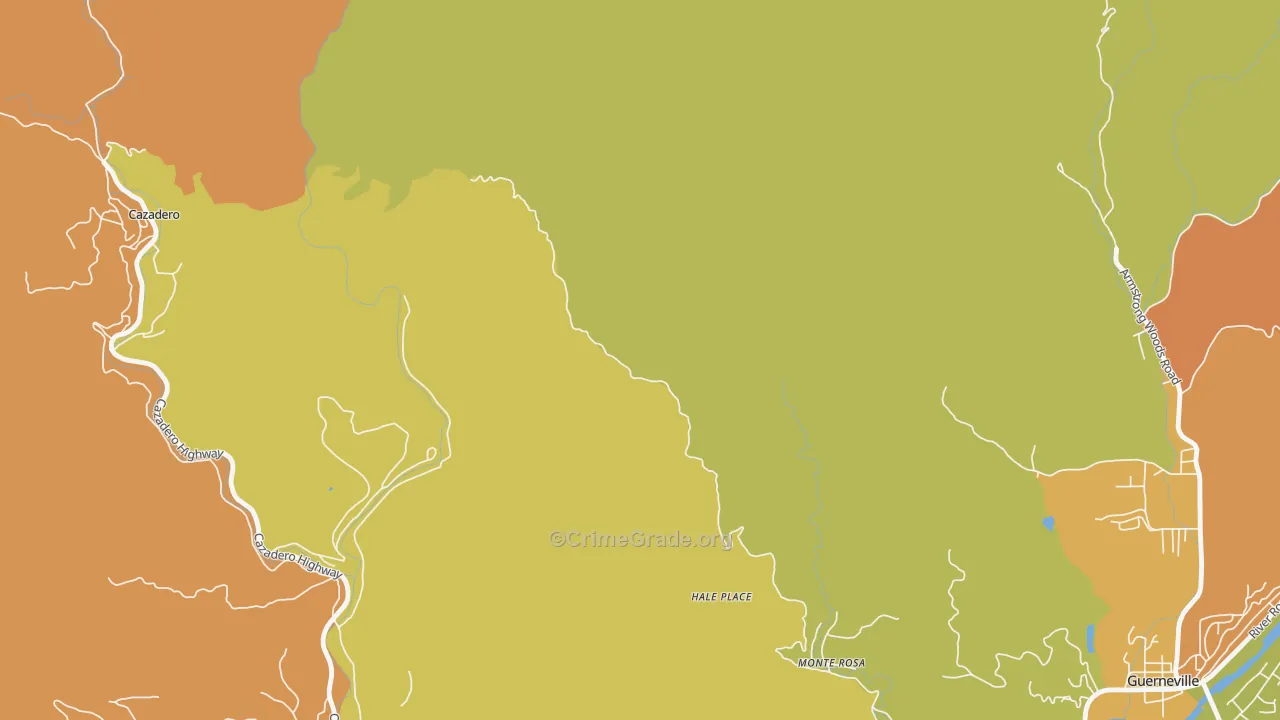 Guernewood Park, CA Map of Assault Rates
