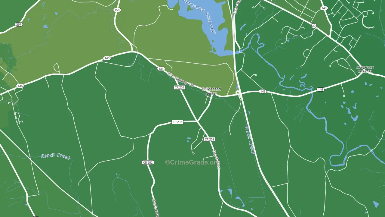 Guilderland Center, NY Map of Assault Rates