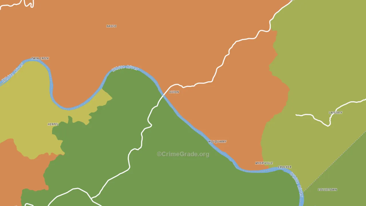 Guion, AR Map of Assault Rates