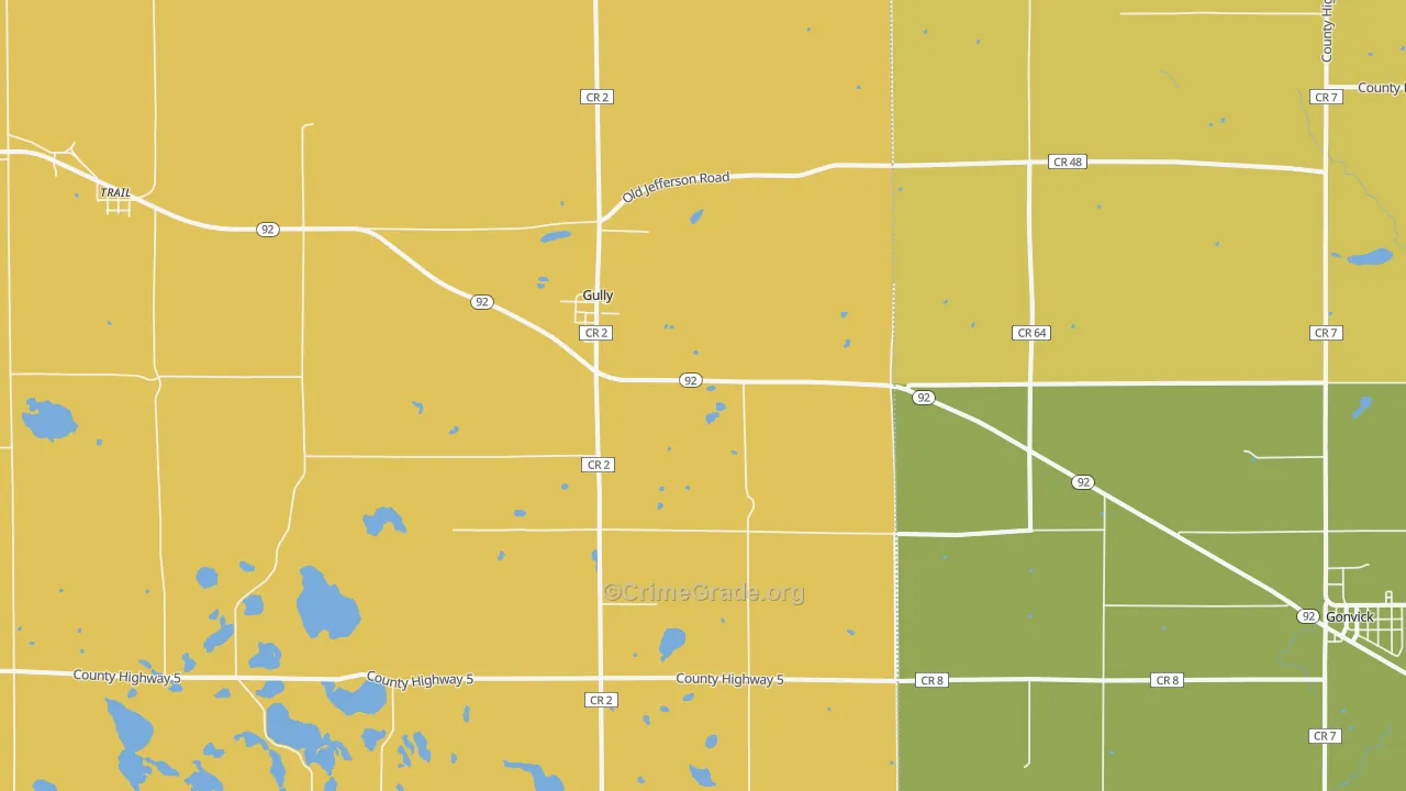 Gully, MN Map of Assault Rates