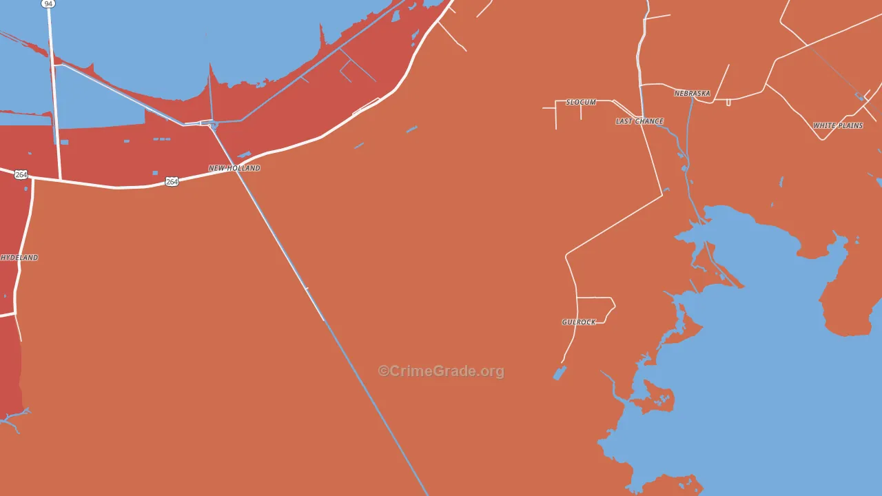 Gulrock, NC Map of Assault Rates