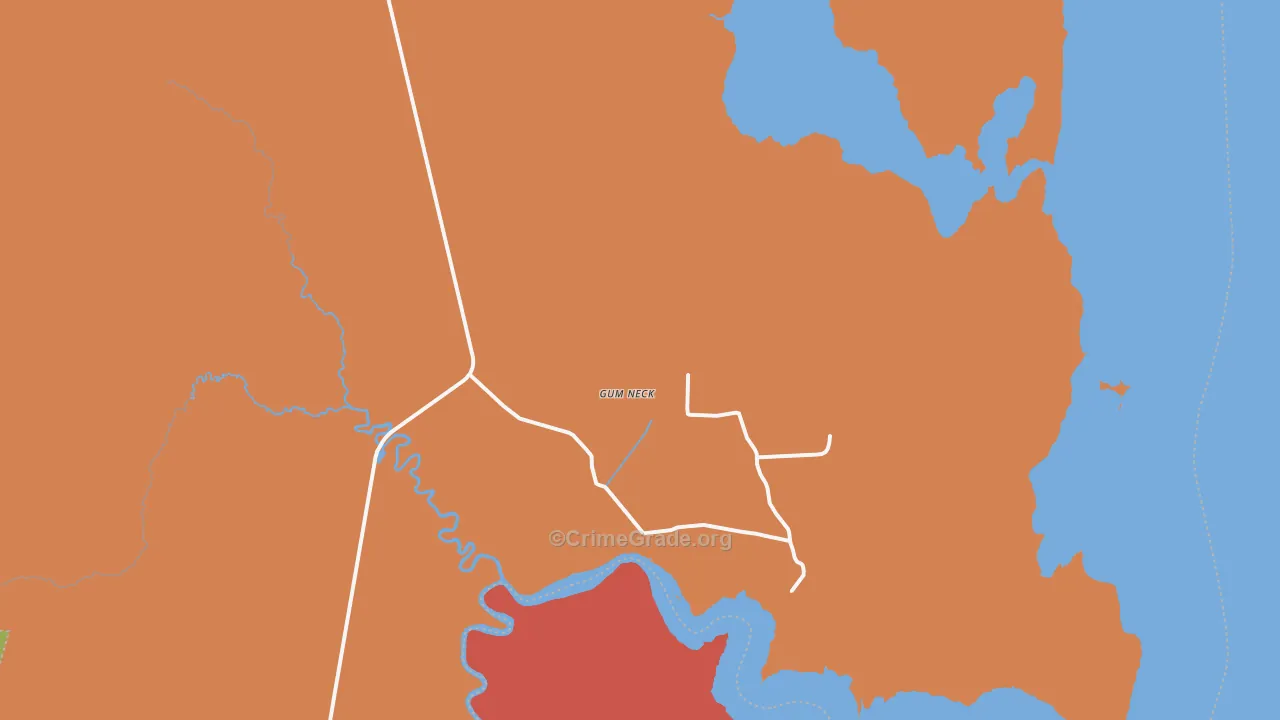 Gum Neck, NC Map of Assault Rates