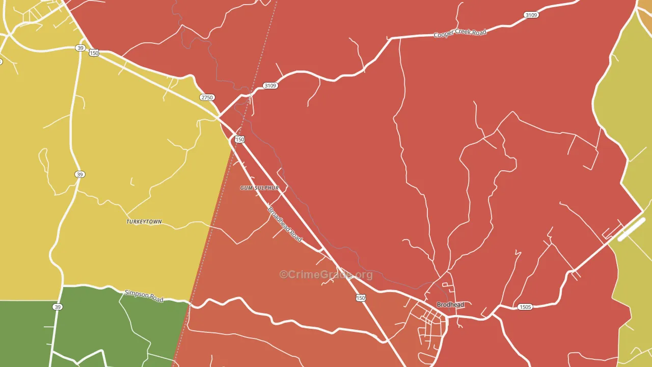Gum Sulphur, KY Map of Assault Rates