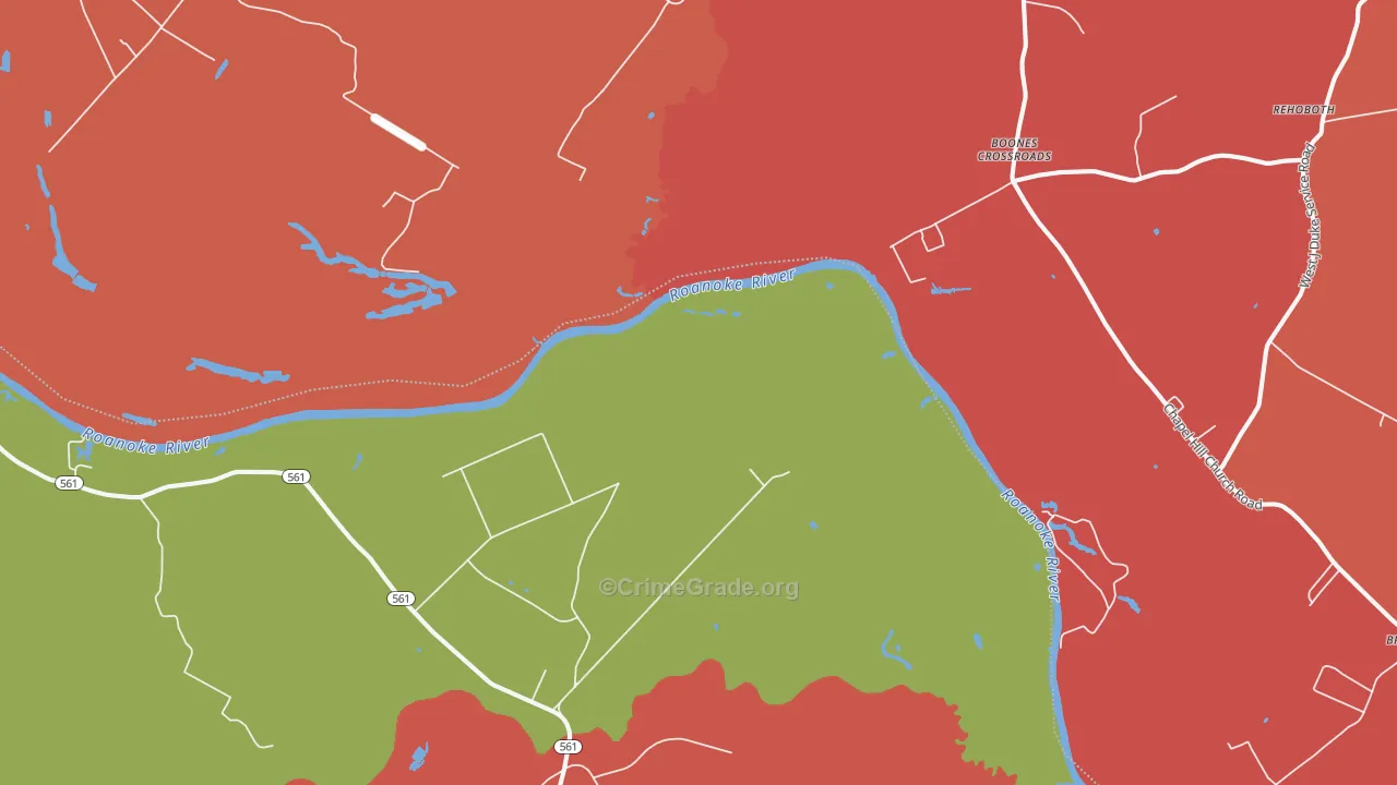 Gumberry, NC Map of Assault Rates