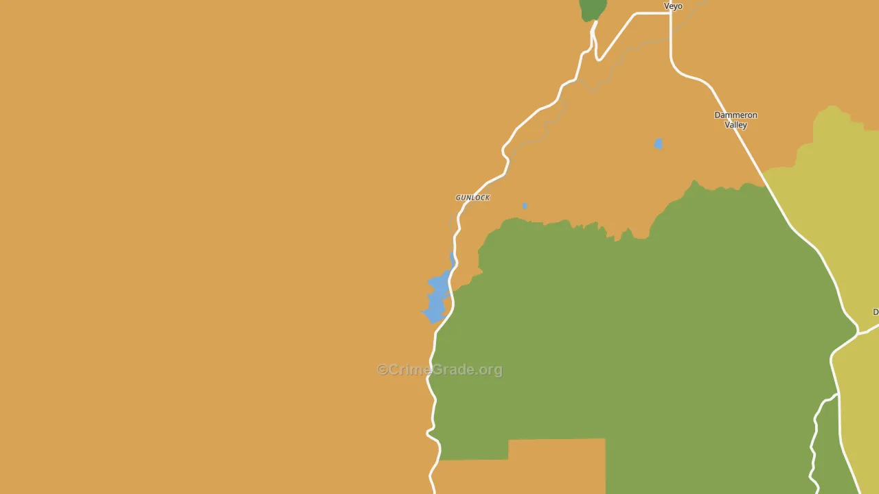Gunlock, UT Map of Assault Rates