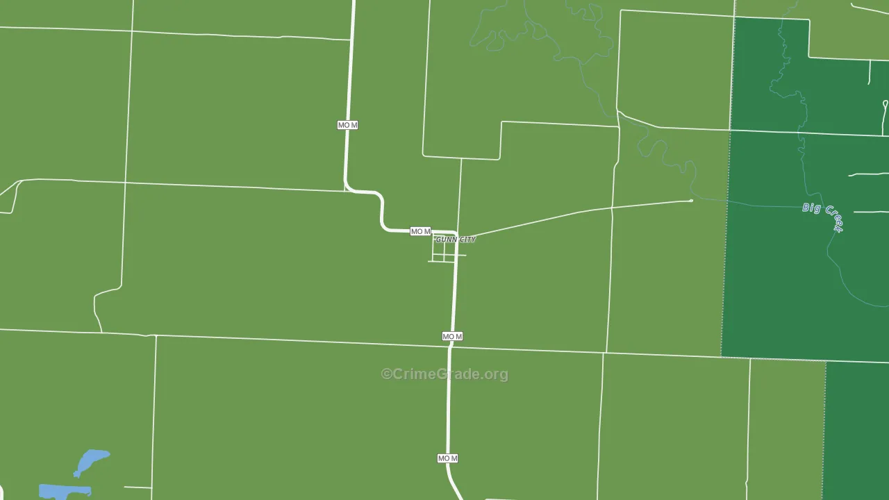 Gunn City, MO Map of Assault Rates