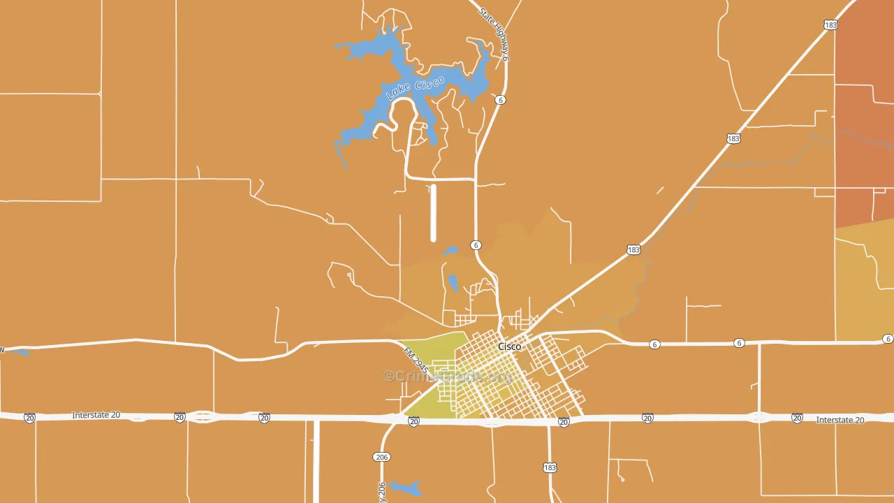 Gunsight, TX Map of Assault Rates