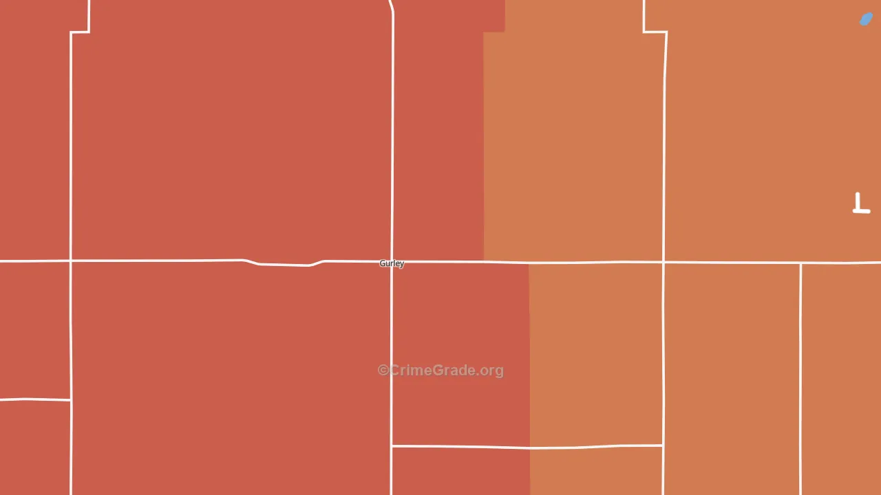 Gurley, NE Map of Assault Rates