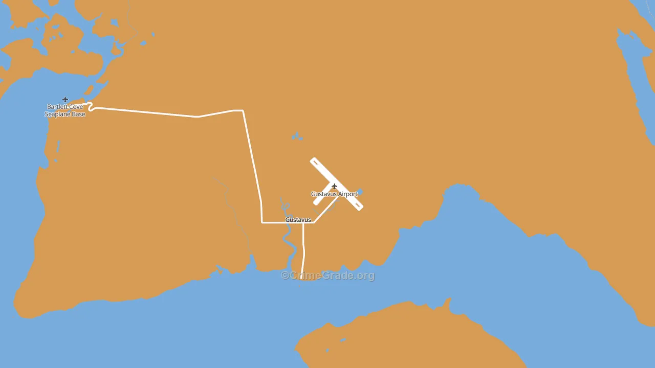 Gustavus, AK Map of Assault Rates