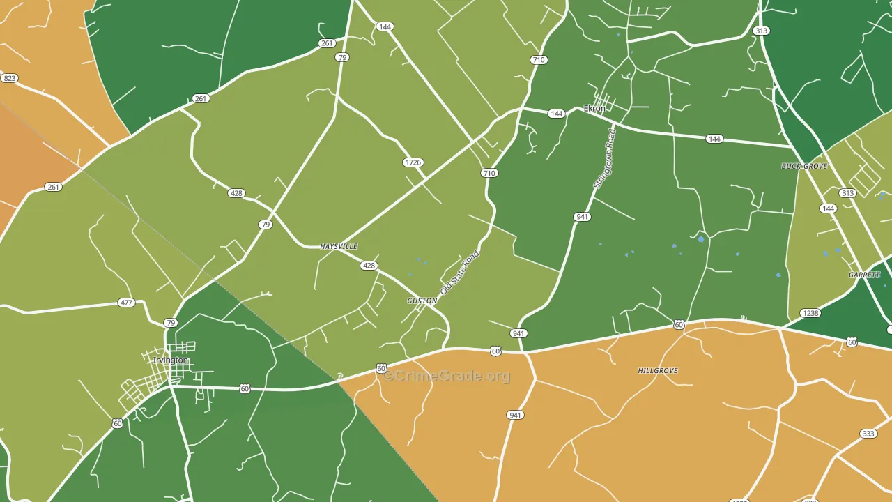 Guston, KY Map of Assault Rates