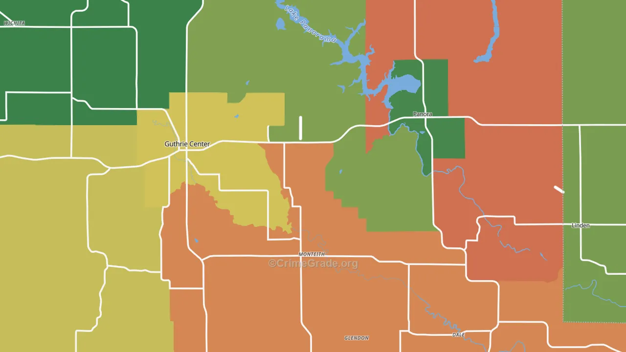 Guthrie County, IA Map of Assault Rates