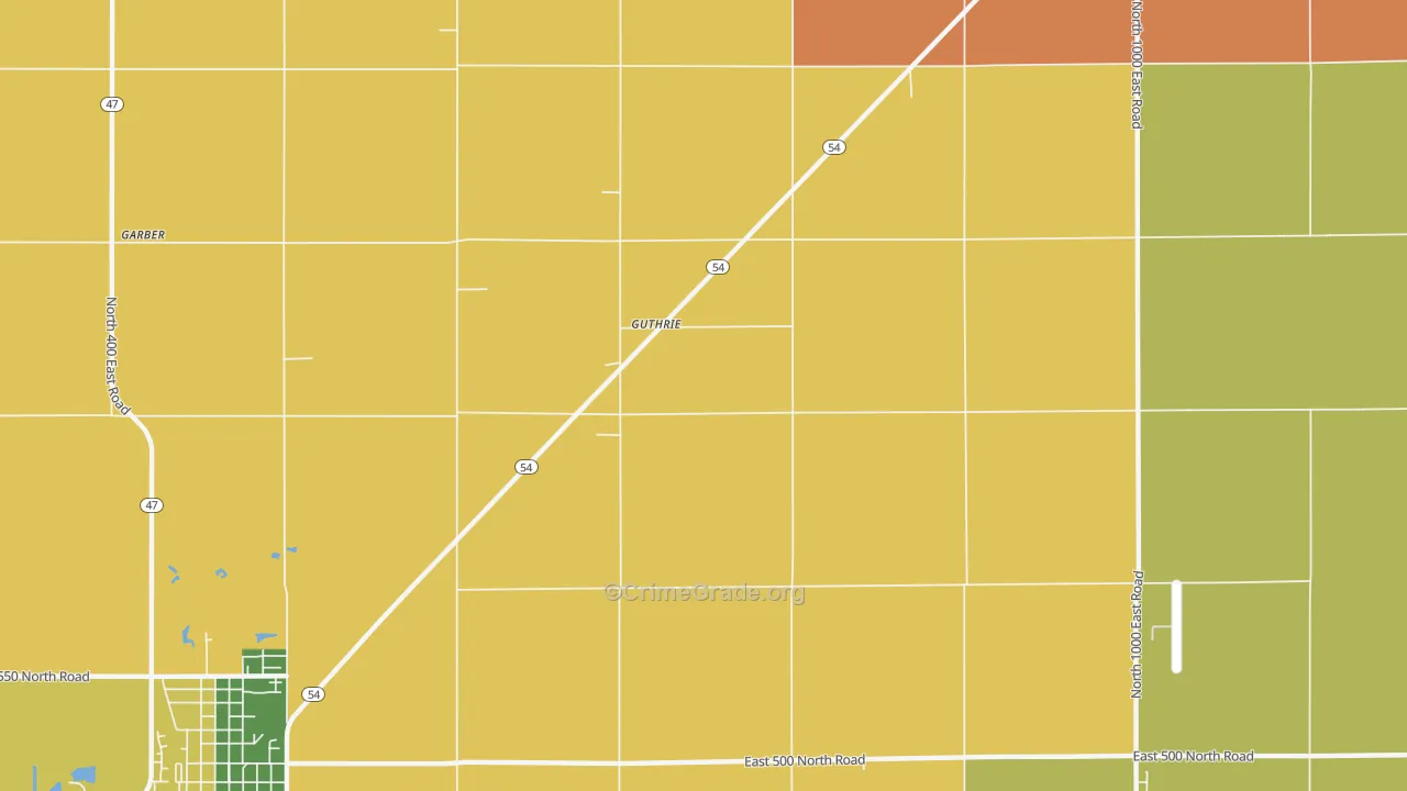 Guthrie, IL Map of Assault Rates