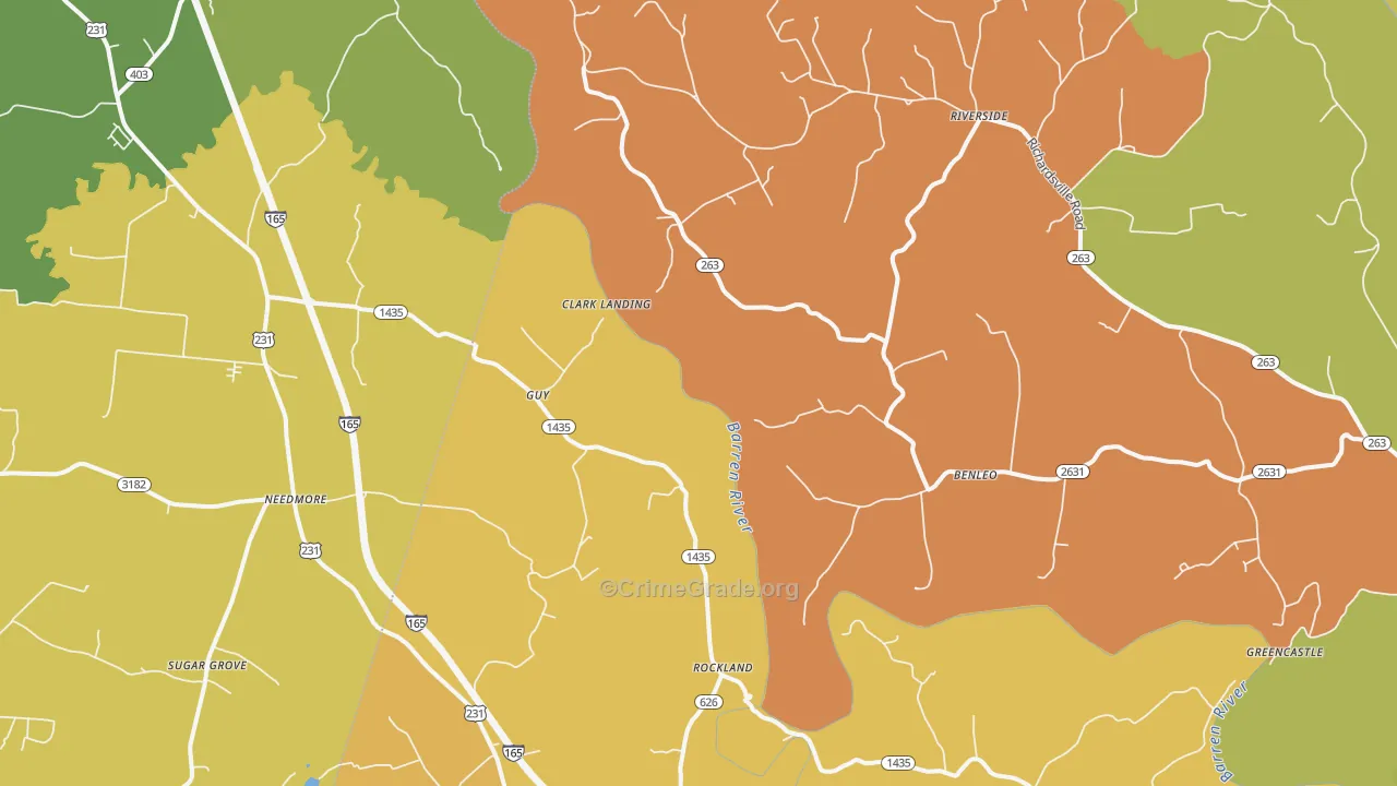 Guy, KY Map of Assault Rates
