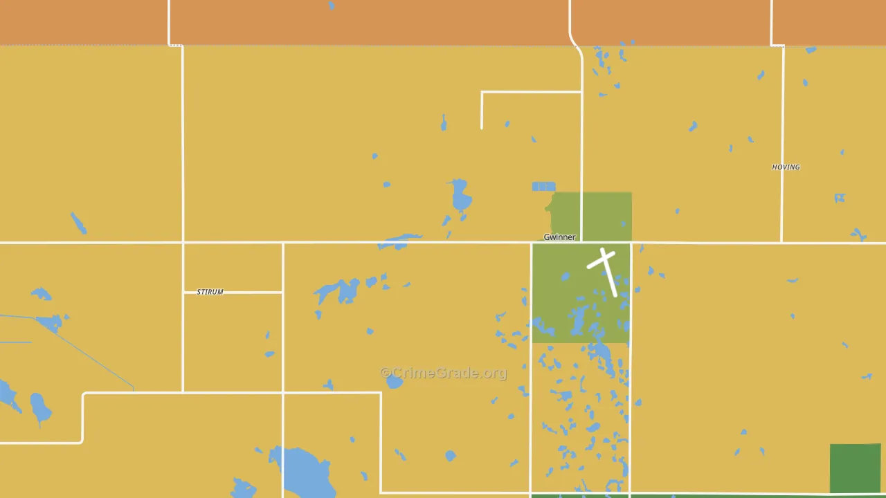 Gwinner, ND Map of Assault Rates