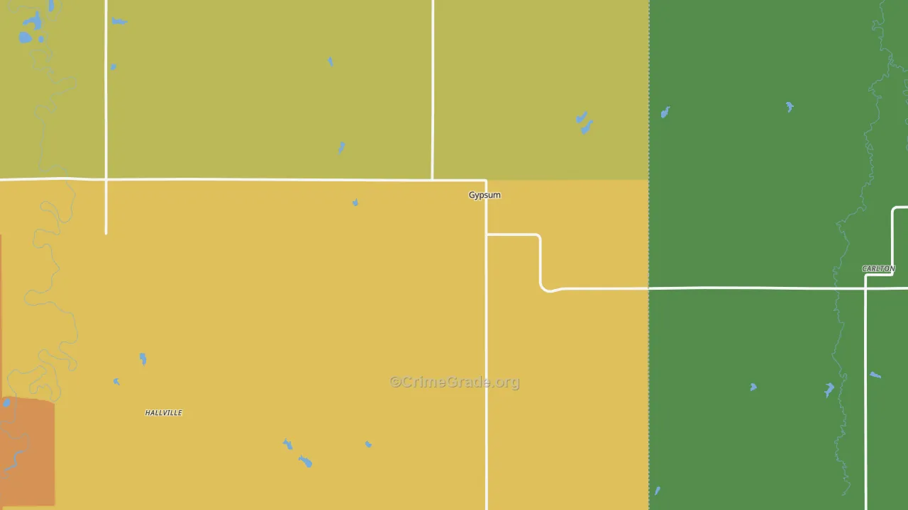 Gypsum, KS Map of Assault Rates
