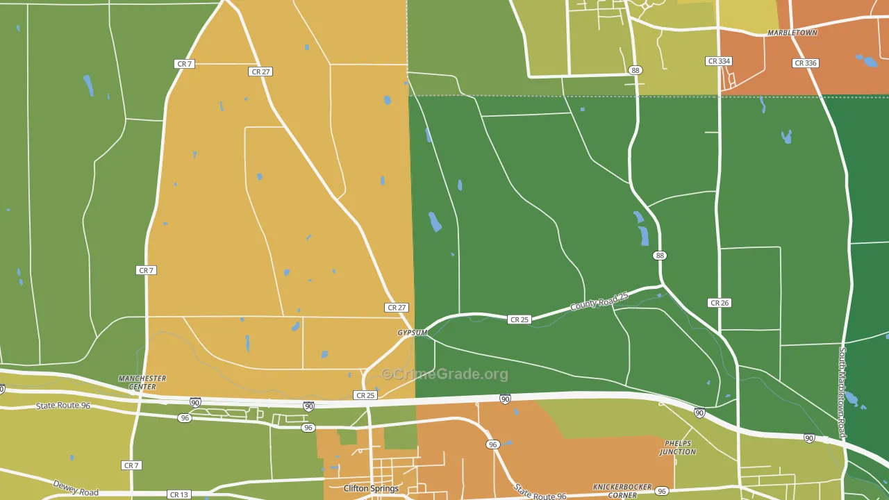 Gypsum, NY Map of Assault Rates
