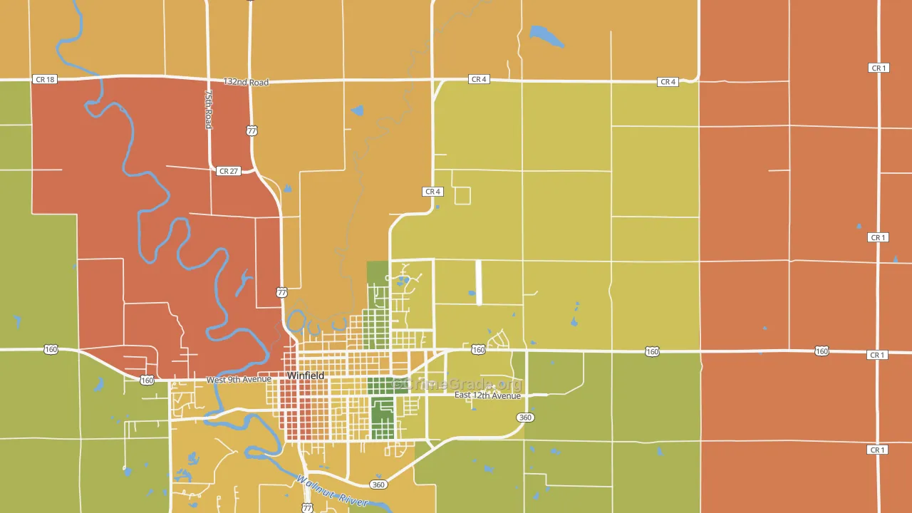 Hackney, KS Map of Assault Rates