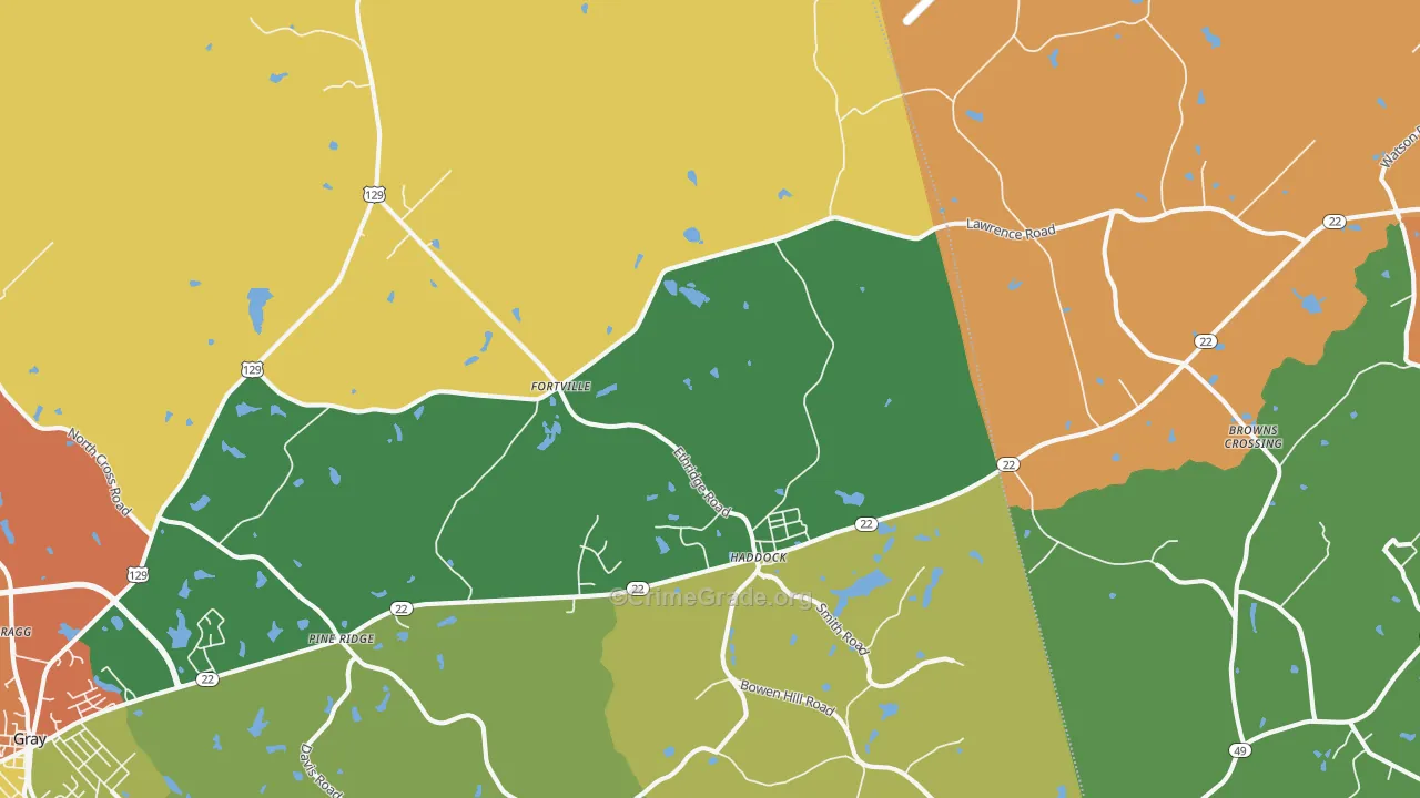 Haddock, GA Map of Assault Rates
