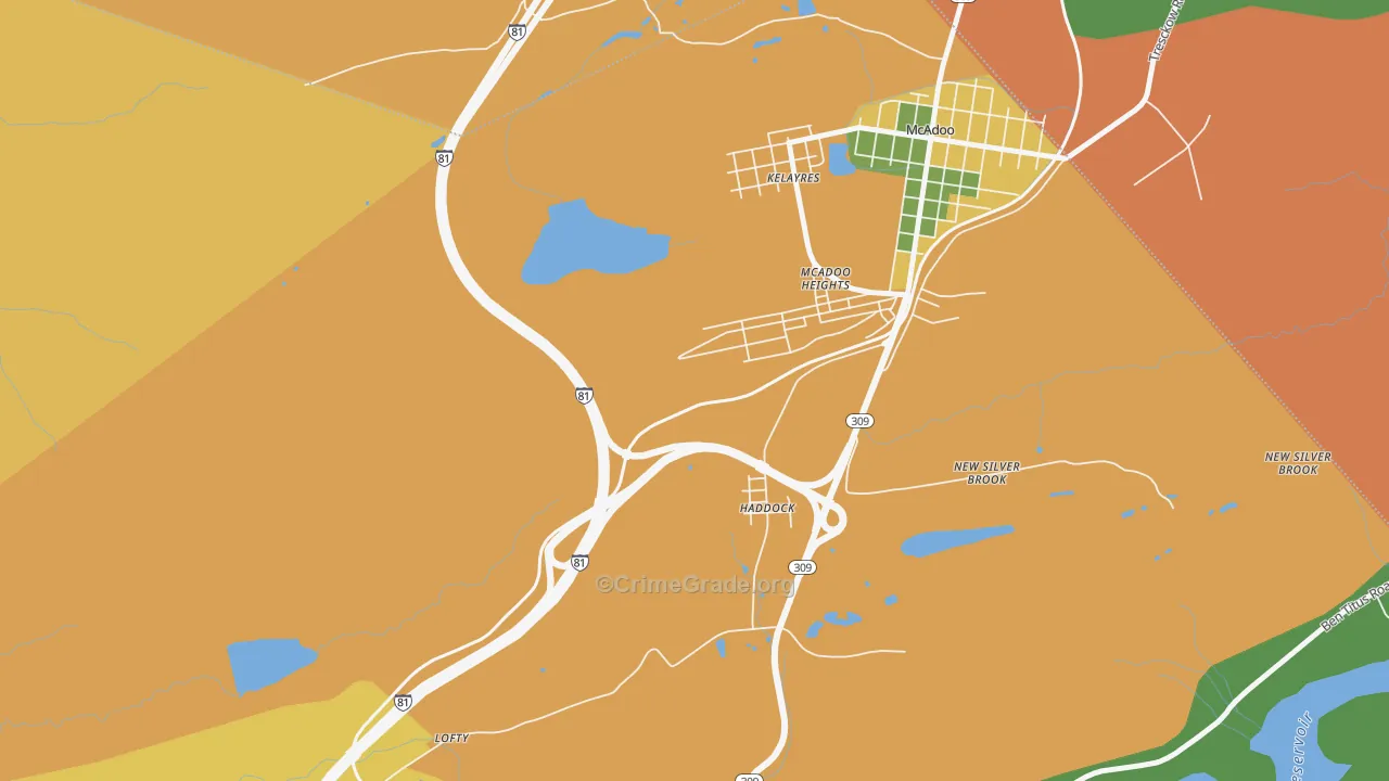 Haddock, PA Map of Assault Rates