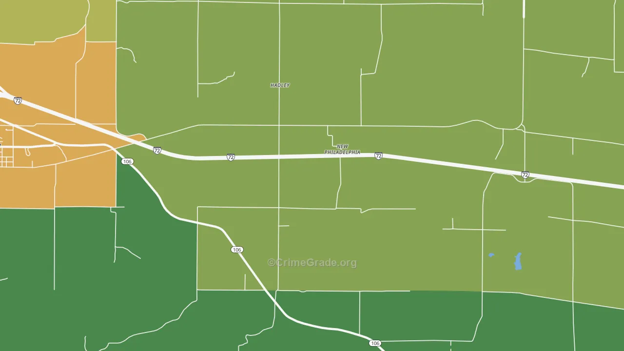 Hadley, IL Map of Assault Rates