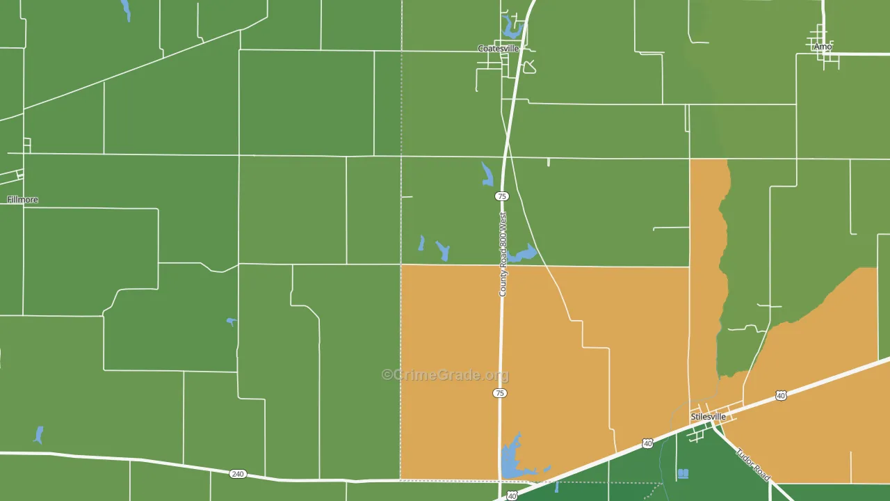 Hadley, IN Map of Assault Rates