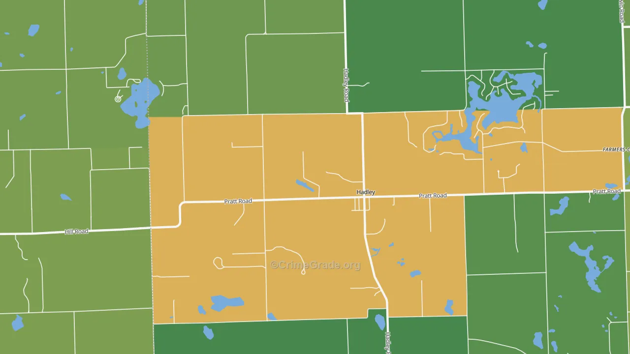 Hadley, MI Map of Assault Rates