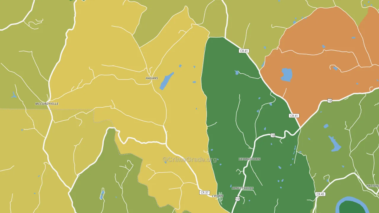 Hagans, WV Map of Assault Rates