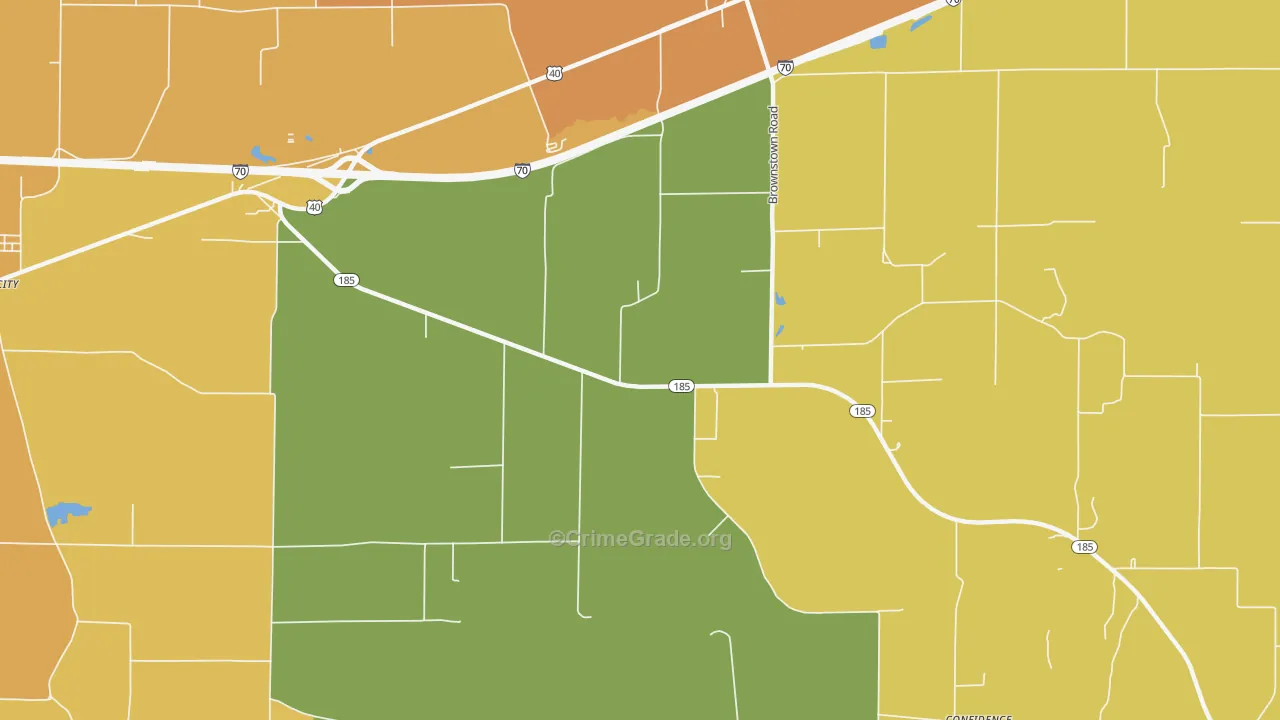 Hagarstown, IL Map of Assault Rates