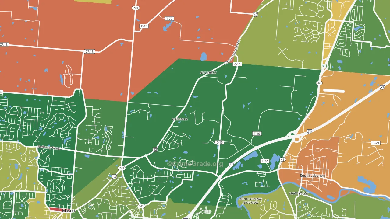 Hageman, OH Map of Assault Rates