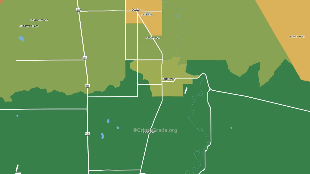Hagerman, NM Map of Assault Rates