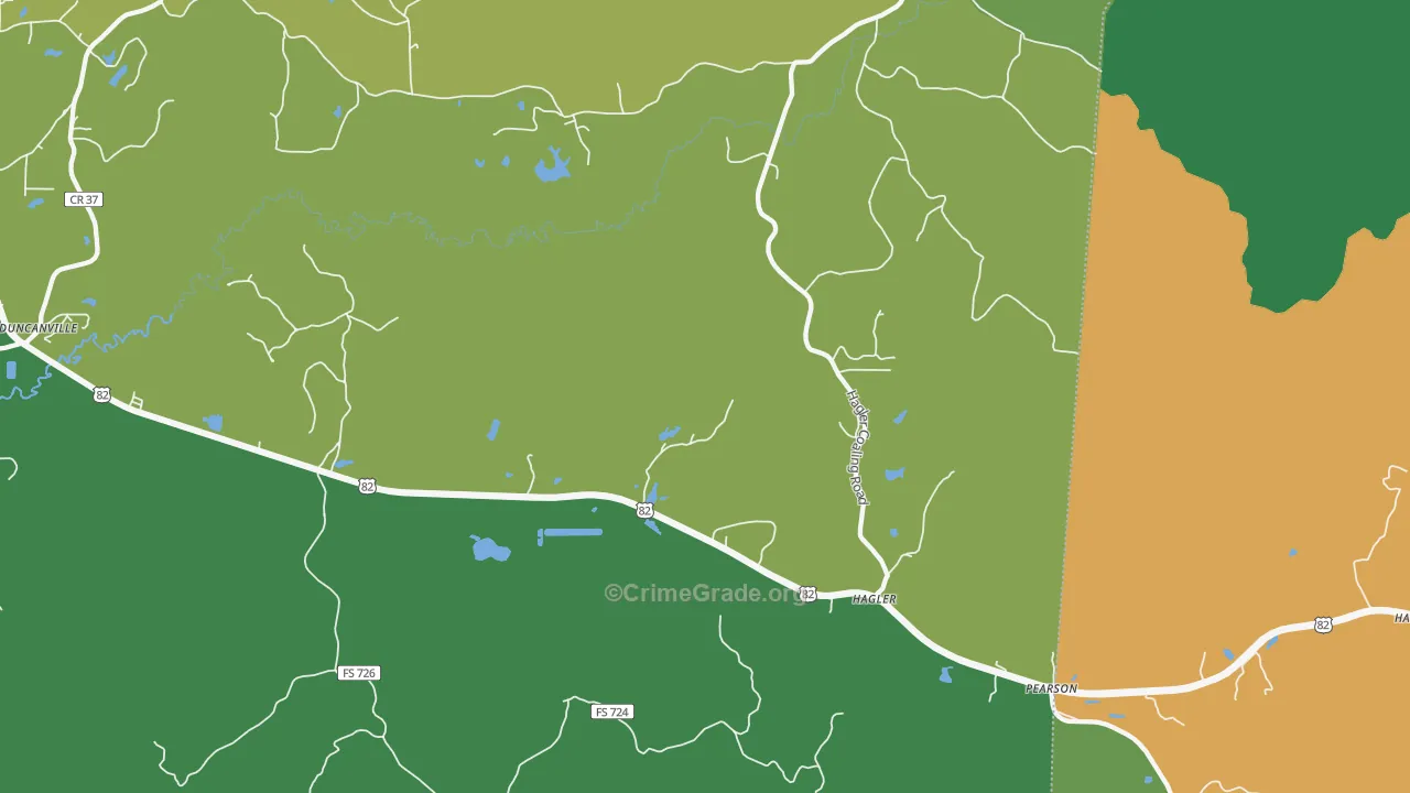 Hagler, AL Map of Assault Rates