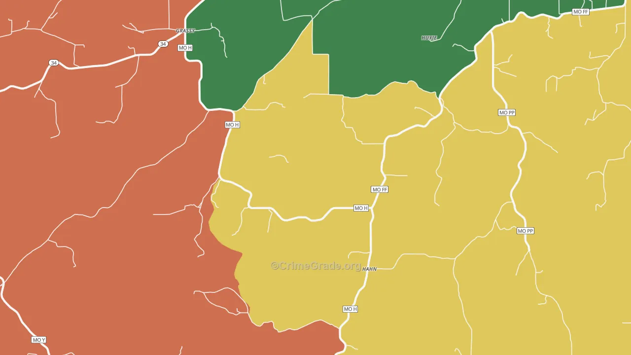 Hahn, MO Map of Assault Rates