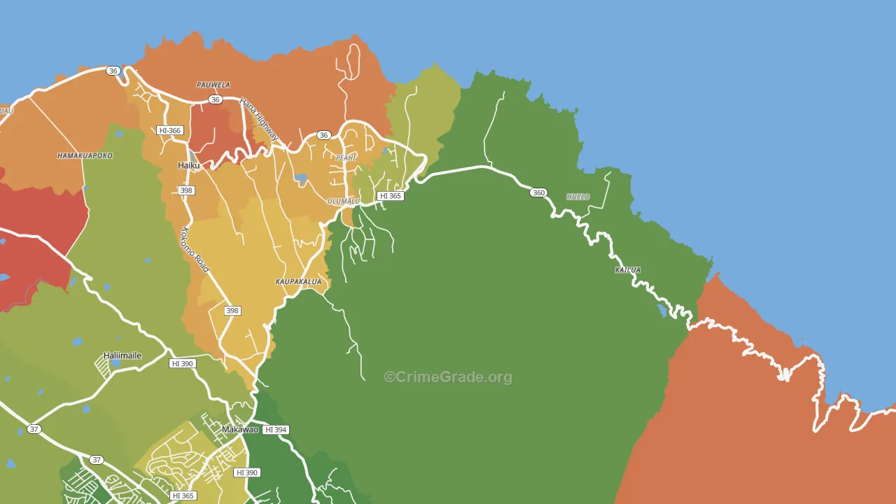 Haiku, HI Map of Assault Rates