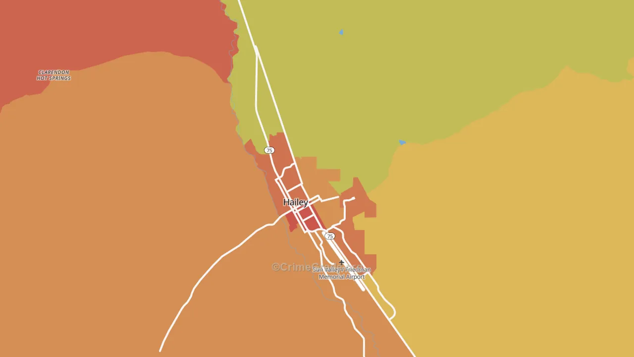 Hailey, ID Map of Assault Rates