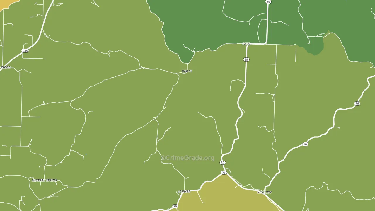 Hailey, MO Map of Assault Rates