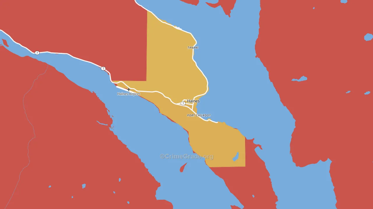 Haines, AK Map of Assault Rates