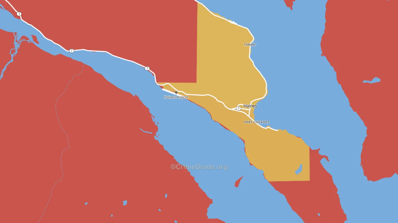 Haines Borough, AK Map of Assault Rates