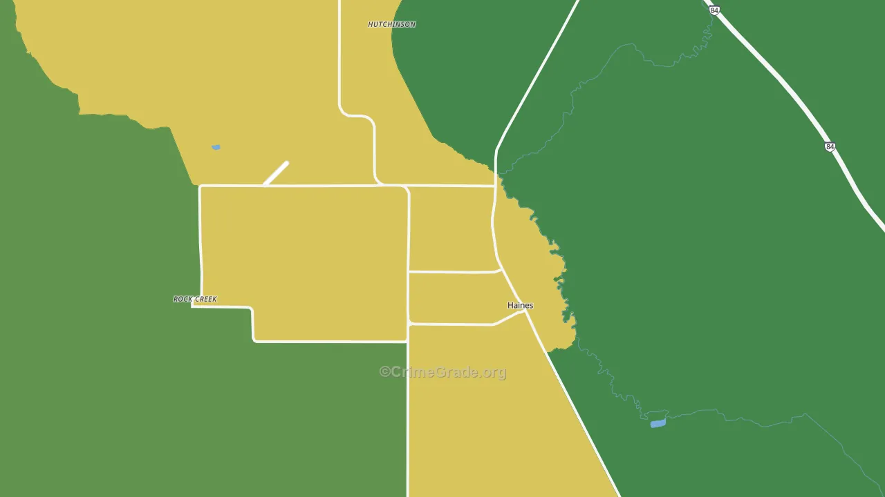 Haines, OR Map of Assault Rates