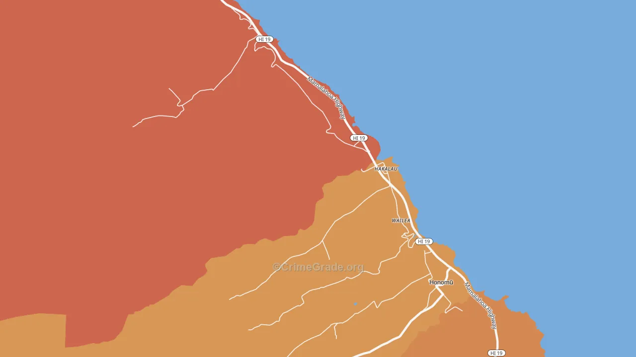 Hakalau, HI Map of Assault Rates