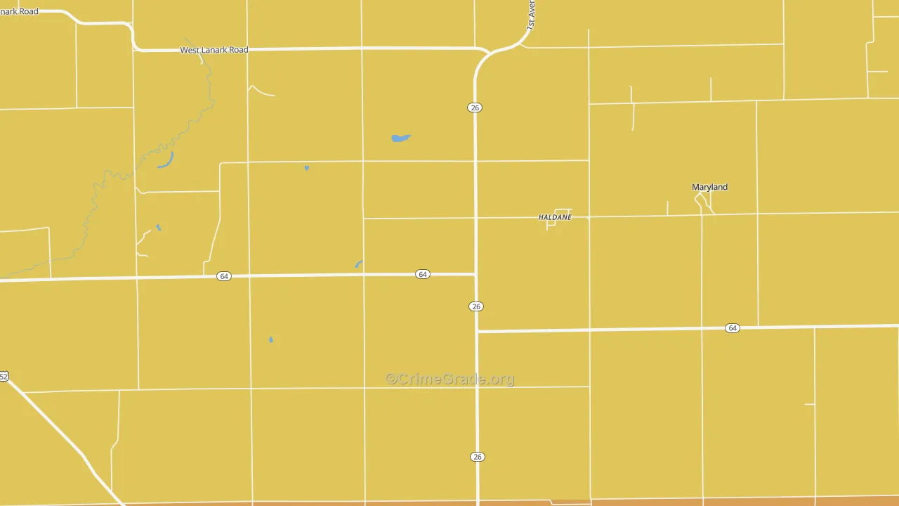Haldane, IL Map of Assault Rates