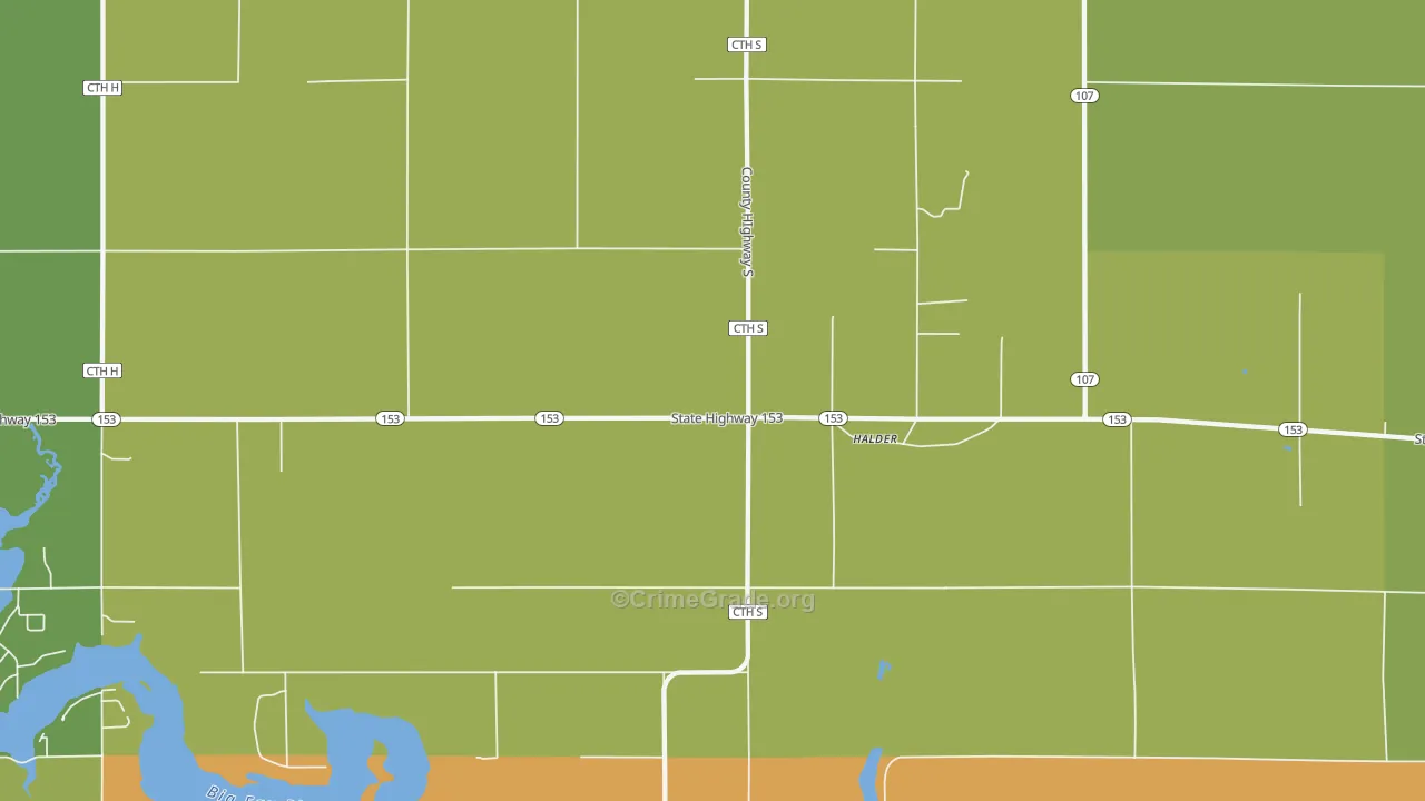 Halder, WI Map of Assault Rates