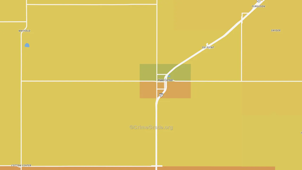 Hale Center, TX Map of Assault Rates