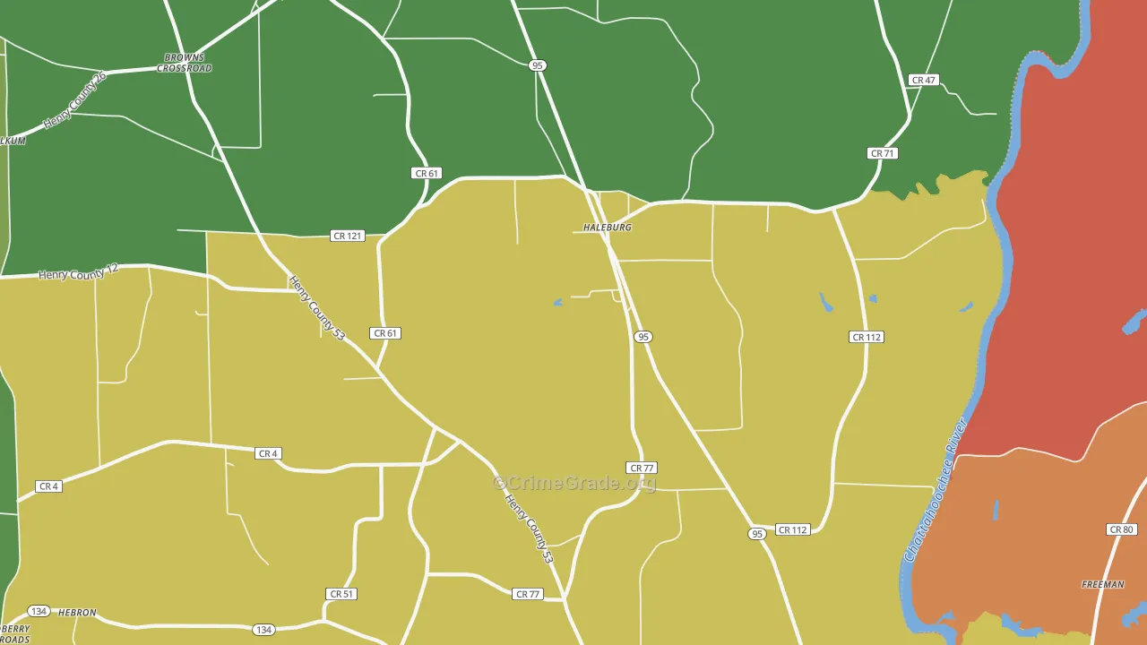 Haleburg, AL Map of Assault Rates